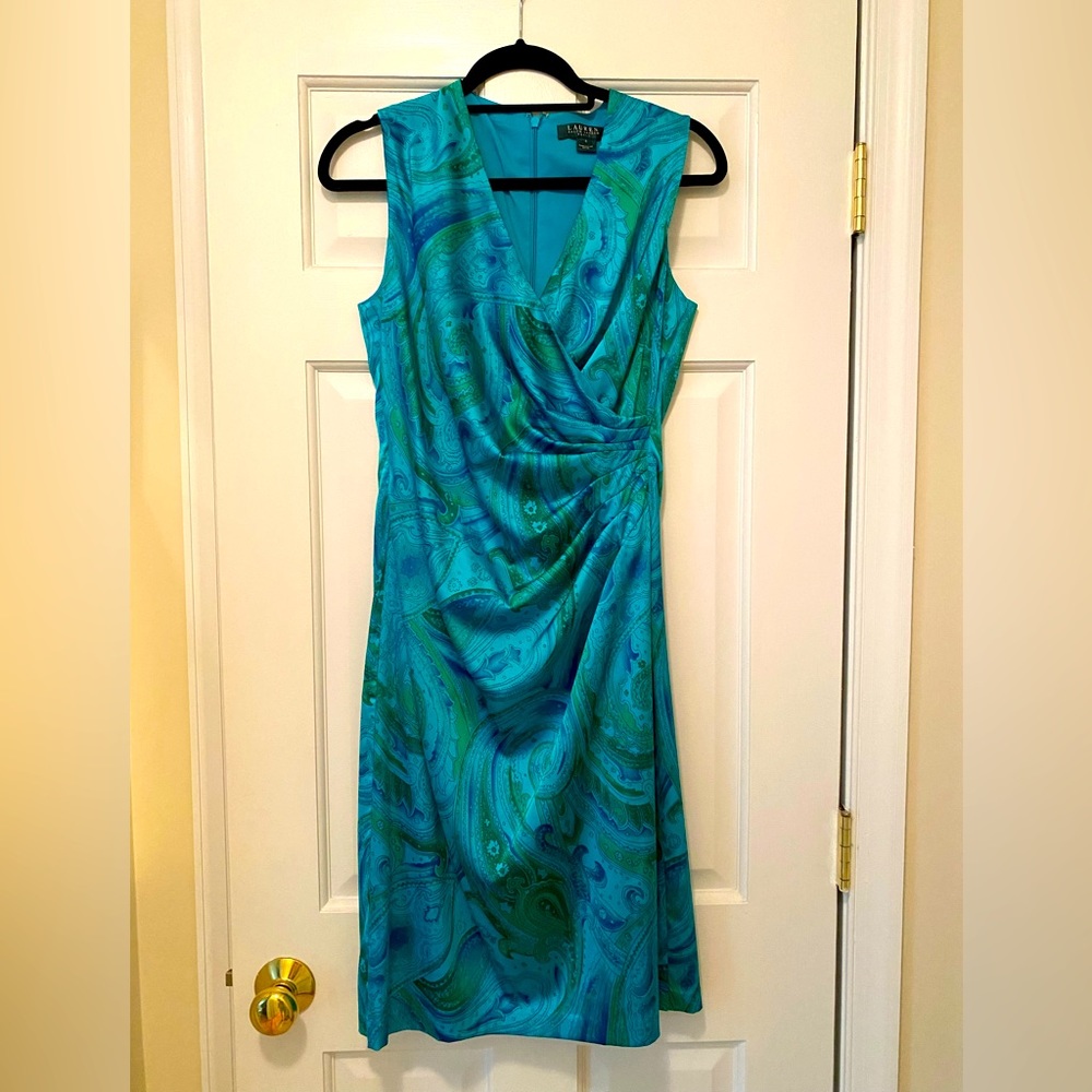 Beautiful turquoise & green Ralph Lauren dress